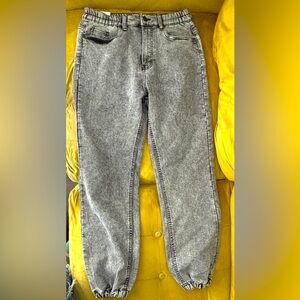 Refuge Acid Wash Denim Joggers, US Women's Large, NWT Never worn